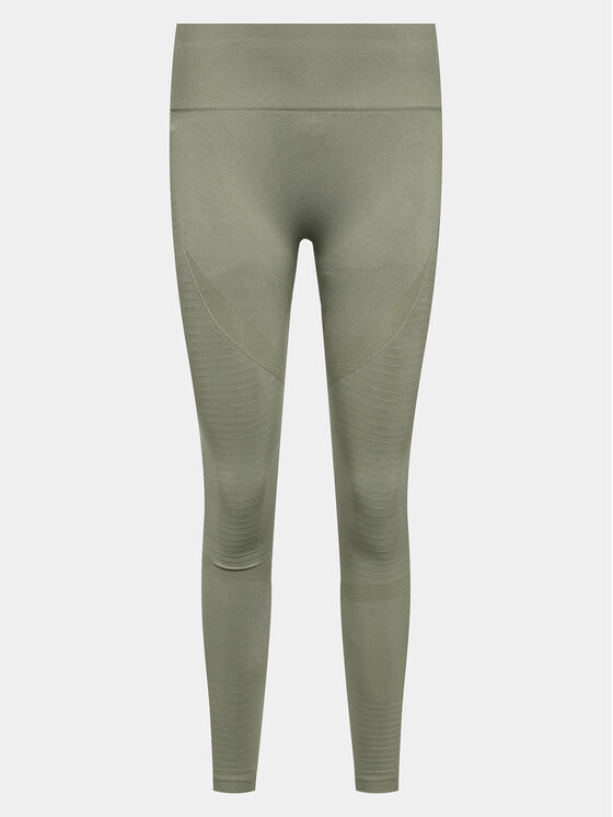 Athlecia Legíny Nagar W Seamless Tights EA203352 Kaki Regular Fit