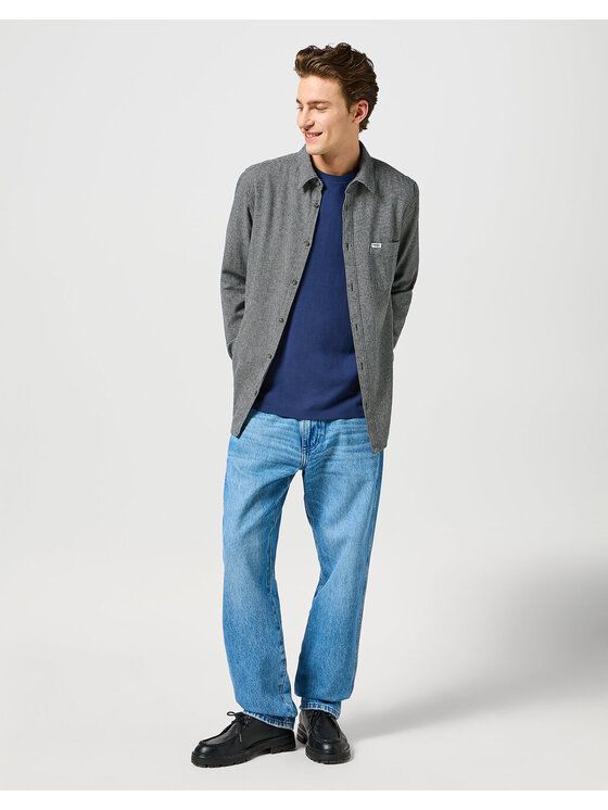 Wrangler Wrangler Koszula 1 PKT SHIRT 112357253 Szary Regular Fit