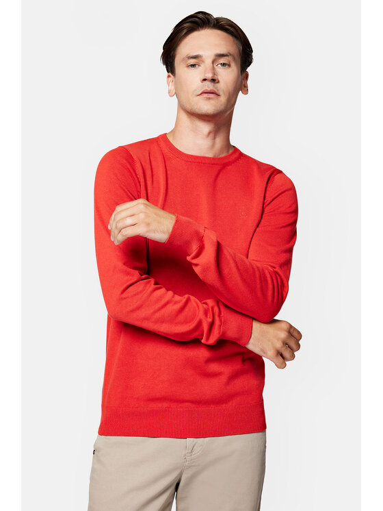 Lancerto Lancerto Sweter Morey SW073223000023 Czerwony Regular Fit