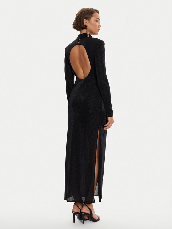 Simona Corsellini Simona Corsellini Večerní šaty A24CEAB050 Černá Slim Fit