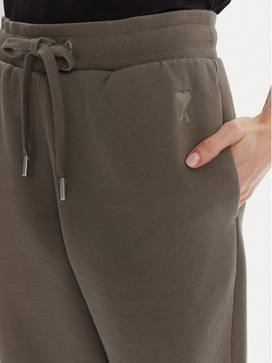 AMI Paris AMI Paris Teplákové kalhoty UTR240.747 Khaki Regular Fit
