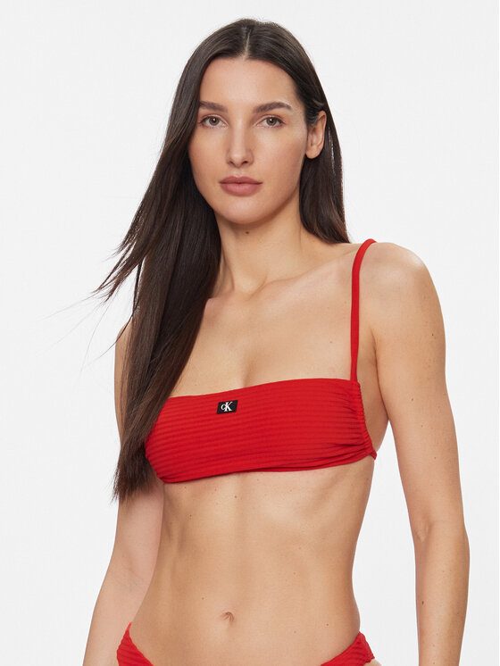 Calvin Klein Swimwear Bikini augšdaļa KW0KW02467 Sarkans