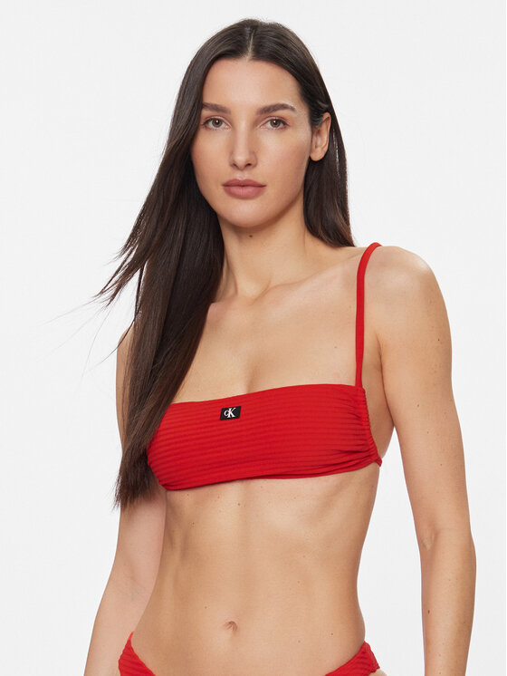 Calvin Klein Swimwear Bikini partea de sus KW0KW02467 Roșu