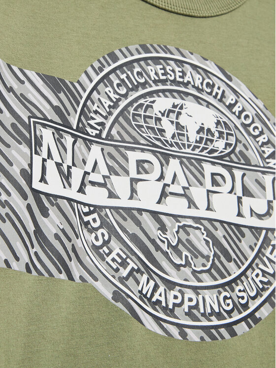 Napapijri Napapijri Футболка K S-Pinzon NP0A4H2Z M Зелений Regular Fit