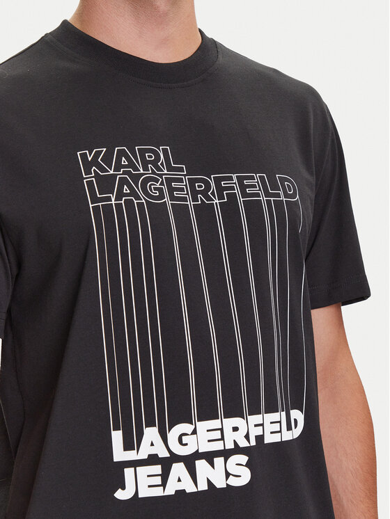 Karl Lagerfeld Jeans Karl Lagerfeld Jeans Majica A3M17002 Črna Regular Fit