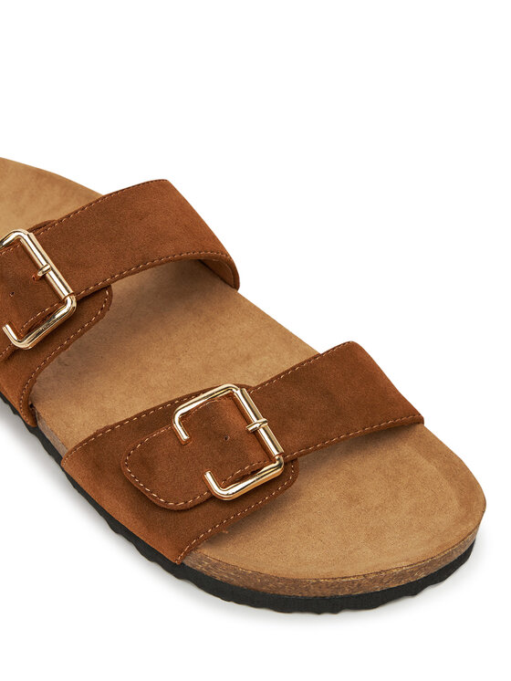 ONLY Shoes ONLY Shoes Papucs Onlmaxi-13 Pu Strap Buckle 15331392 Barna