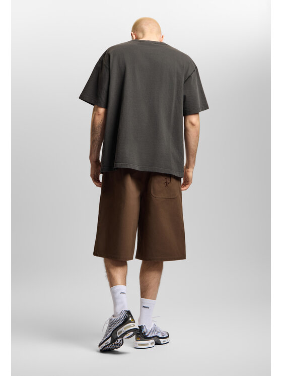 PROSTO. PROSTO. Szorty sportowe Reverse Brązowy Baggy Fit