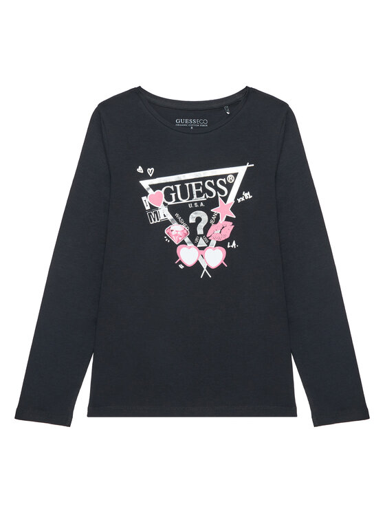 Guess Bluzka J5YI01 K6YW4 Czarny Regular Fit