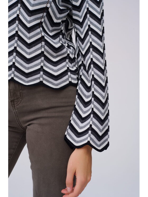 blue shadow blue shadow Sweter Madritt BS Szary Standard Fit