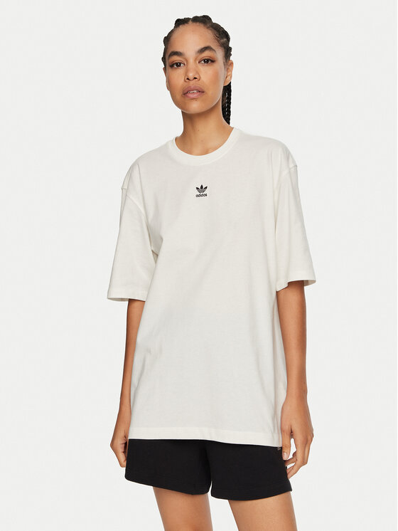 adidas adidas Marškinėliai Essentials Boyfriend IY7322 Balta Oversize
