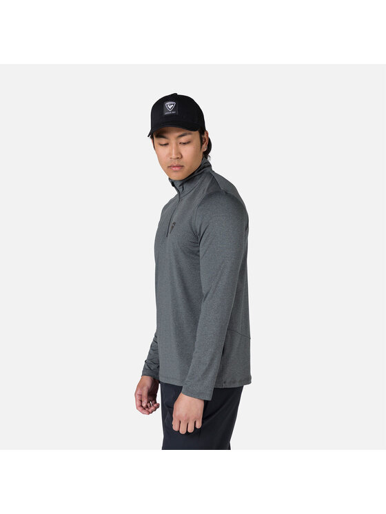 Rossignol Rossignol Longsleeve Slub 1/2 Zip Tee Zielony Regular Fit