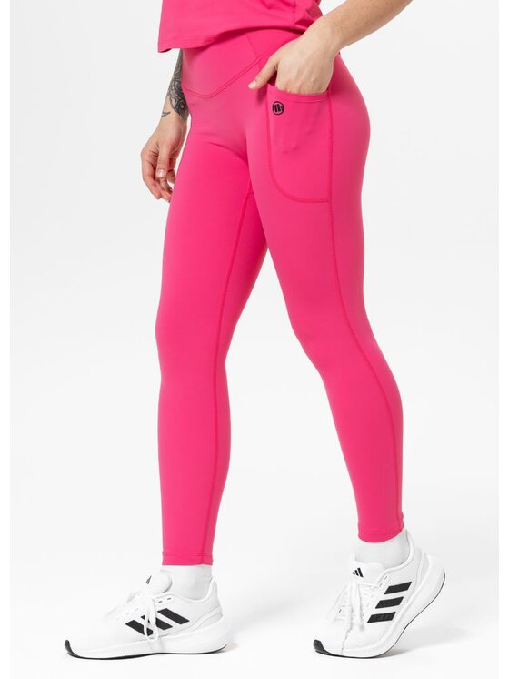 PITBULL PITBULL Legginsy Legginsy sportowe damskie AVENIDA S Różowy Regular Fit