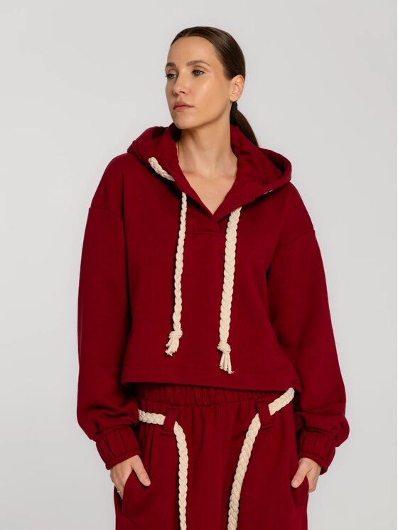 MANDRAGORA MANDRAGORA Bluza Sento Czerwony Standard Fit