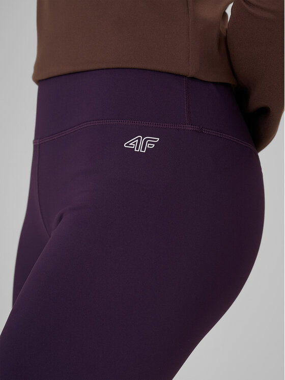 4F 4F Legginsy SPORT OFFICE Fioletowy Slim Fit