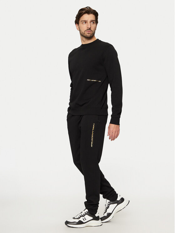 KARL LAGERFELD KARL LAGERFELD Majica dugih rukava 705463 551900 Crna Regular Fit