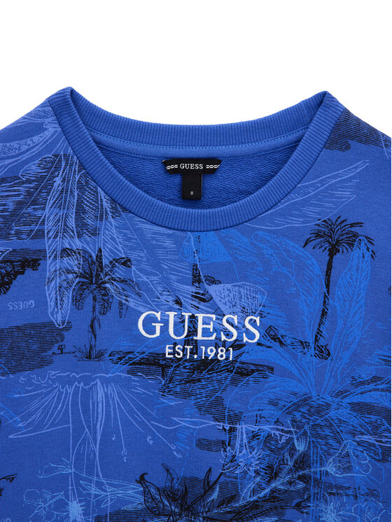 Guess Guess Mikina L6GQ06 KA6R4 Modrá Regular Fit