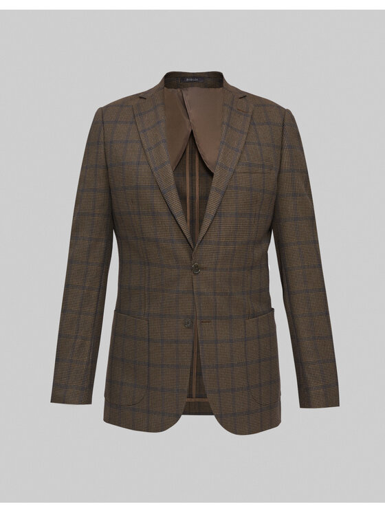 Borgio Borgio Marynarka mileto Brązowy Slim Fit