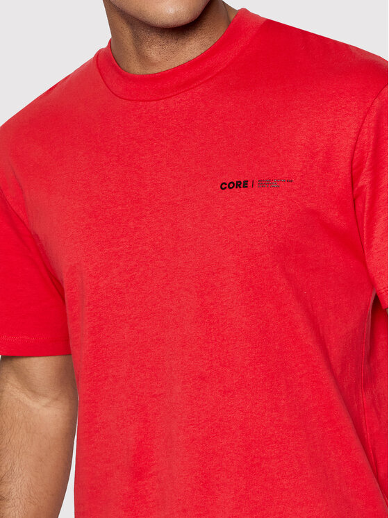 T-shirt Grid Photo 12200918 Rosso Relaxed Fit