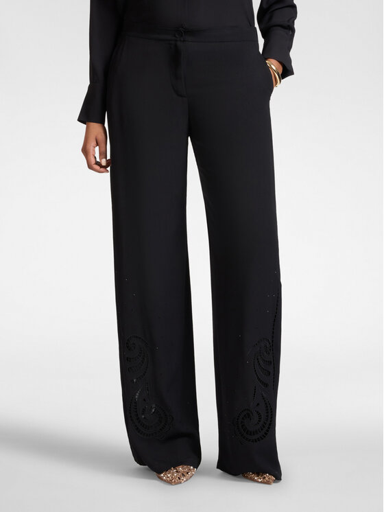 Elena Mirò Elena Mirò Pantaloni di tessuto P183P000416N033 Nero Regular Fit