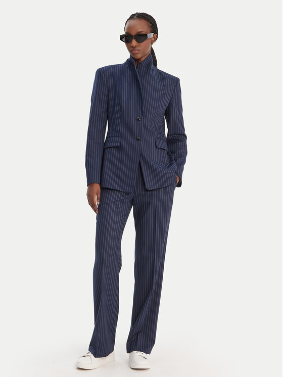 HUGO HUGO Pantaloni din material Hilando 50554458 Bleumarin Slim Fit