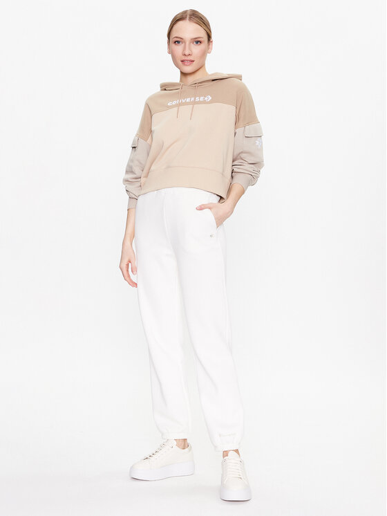 Converse Converse Суитшърт Fashion 10024527-A01 Бежов Relaxed Fit