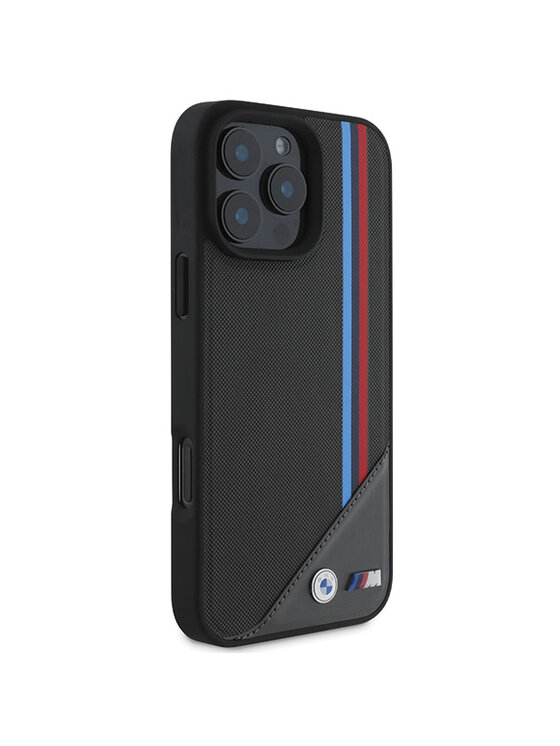 BMW Motorsport BMW Motorsport Etui na telefon M Meshed Tricolor Stripes Czarny