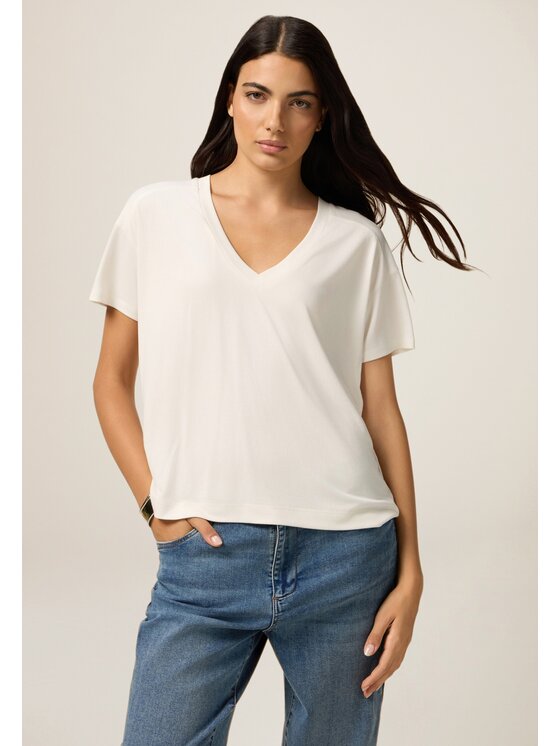 Oltre Oltre T-shirt G304J004204N011 Bianco Over Fit