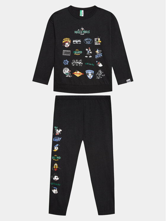 United Colors Of Benetton United Colors Of Benetton Pijama 3VR50P055 Negru Regular Fit