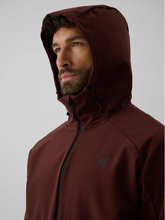 4F 4F Kurtka softshell 4FWAW26TSOFM608-60S Czerwony Regular Fit