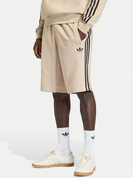 adidas Športové kraťasy 3-Stripes KE6681 Béžová Regular Fit