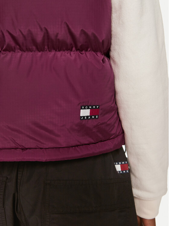Tommy Jeans Tommy Jeans Brezrokavnik Alaska DW0DW18611 Bordo rdeča Cropped Fit