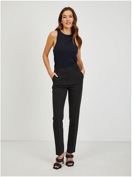 Orsay Orsay Spodnie damskie 353127-660000__38 Czarny Straight Fit