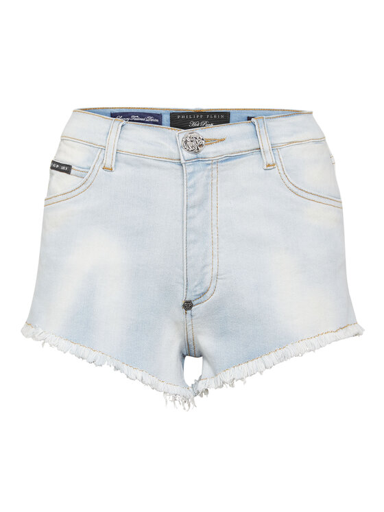PHILIPP PLEIN PHILIPP PLEIN Džínsové šortky 9641 Biela