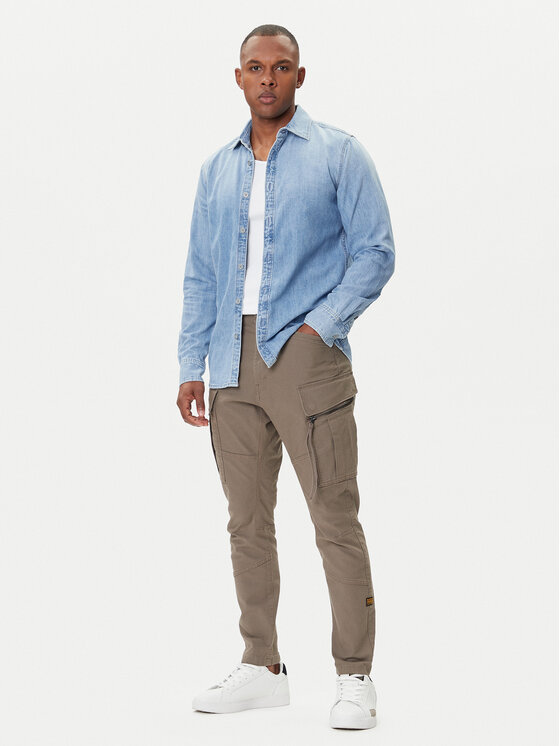 G-Star Raw G-Star Raw Hlače iz tkanine Zip Pocket 3D D24307-E172 Zelena Skinny Fit