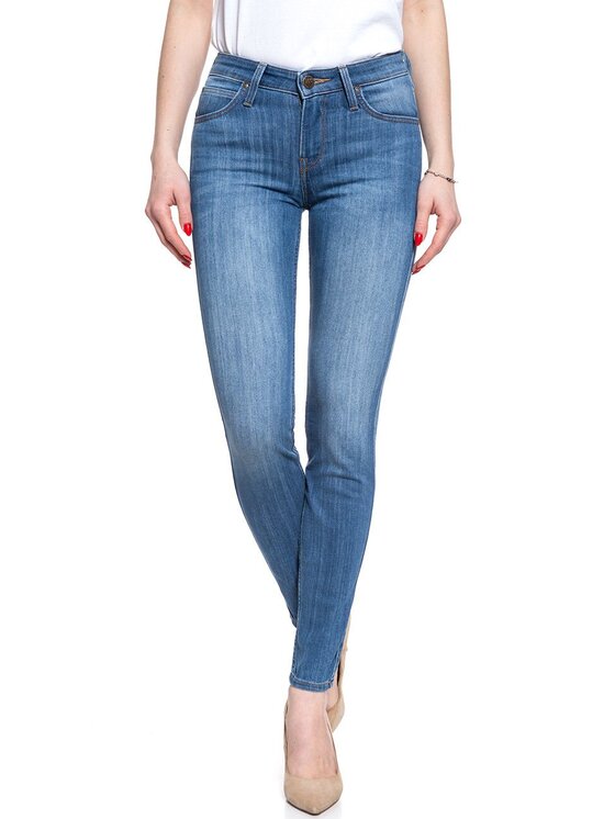 Lee Lee Jeansy SCARLETT Niebieski Skinny Fit