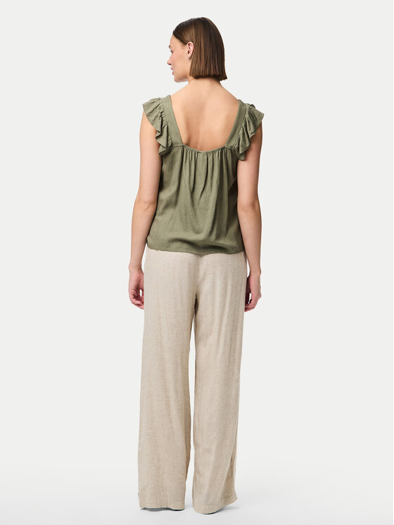 Pieces Pieces Bluzka Pia 17154740 Zielony Regular Fit