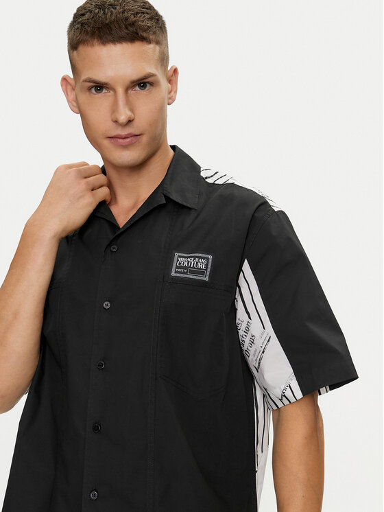 Versace Jeans Couture Versace Jeans Couture Πουκάμισο 76GAL202 Μαύρο Relaxed Fit