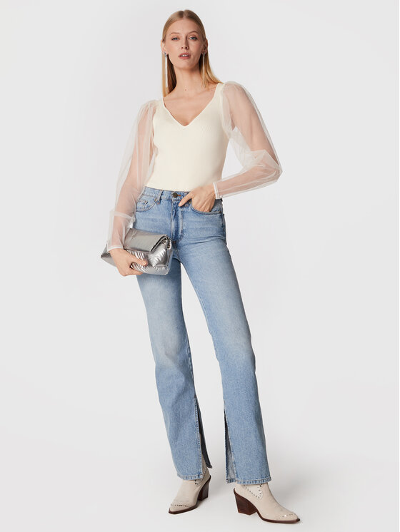 TWINSET TWINSET Glaustinukė 222TT3105 Écru Slim Fit