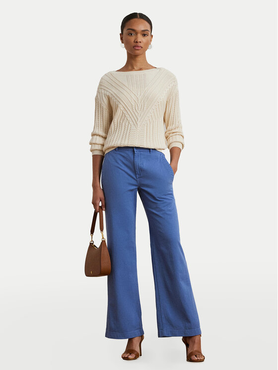 LAUREN RALPH LAUREN LAUREN RALPH LAUREN Hlače iz tkanine 200965654003 Modra Regular Fit