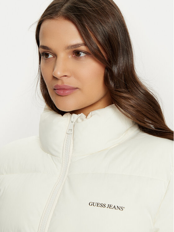 Guess Jeans Guess Jeans Winterjacke W4BL20 WGII2 Écru Regular Fit
