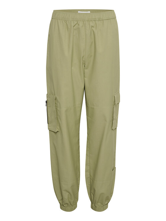 Karen by Simonsen Karen by Simonsen Pantaloni di tessuto Henley 10104316 Verde Baggy Fit