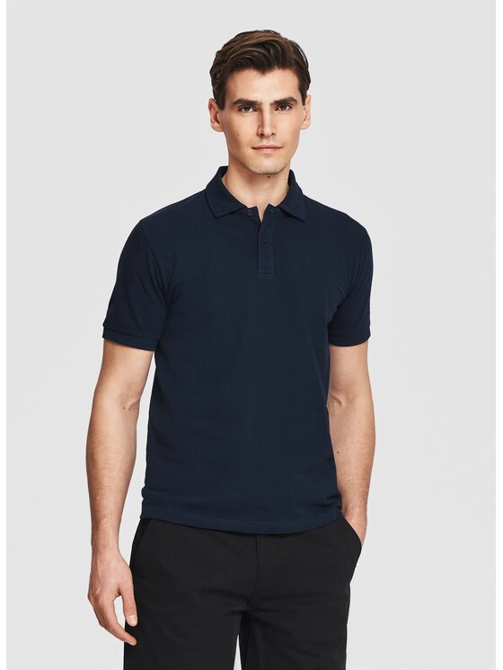 Pako Lorente Pako Lorente Polo P26SF-TX-019 Granatowy Classic Fit