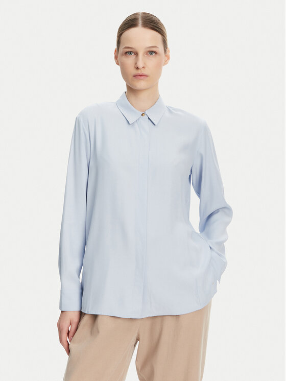 Tommy Hilfiger Tommy Hilfiger Cămașă WW0WW44045 Albastru celest Relaxed Fit