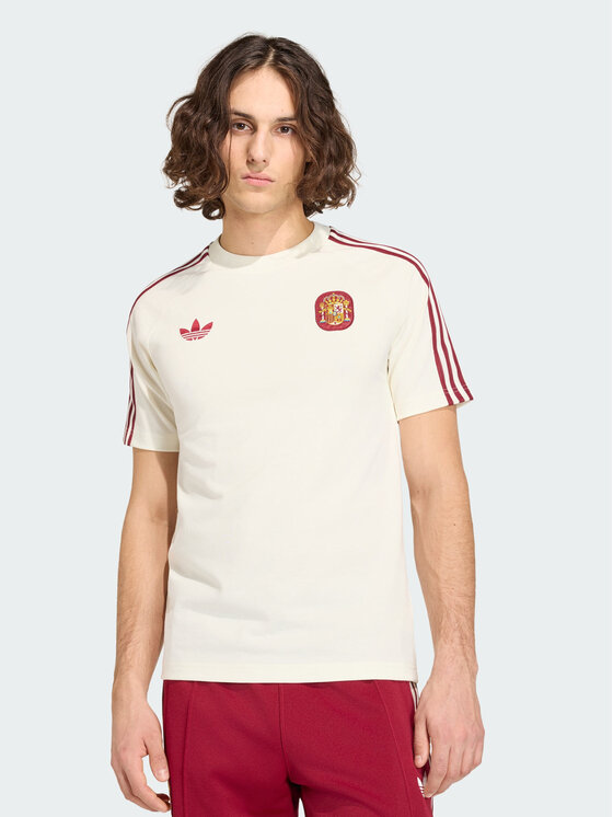 adidas adidas Koszulka techniczna 161727 Kremowy Slim Fit