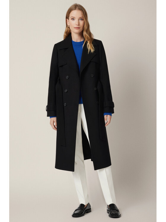 Lancerto Lancerto Płaszcz Mistelle PC073225000011 Czarny Regular Fit