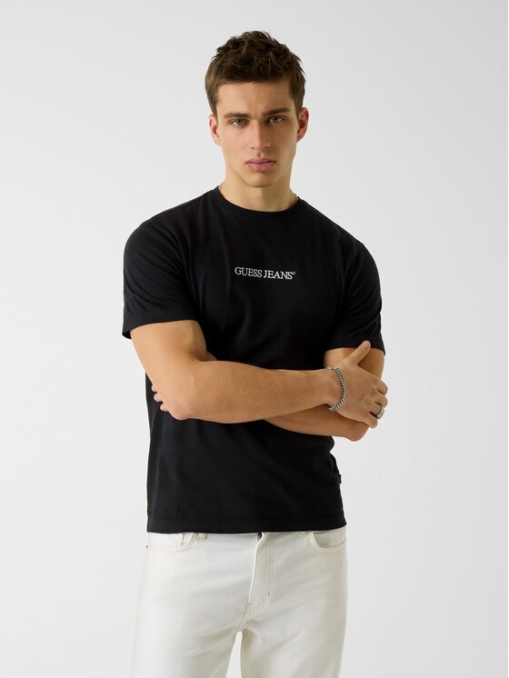 Guess Jeans Guess Jeans T-Shirt M6GIZ3 KE942 Czarny Regular Fit