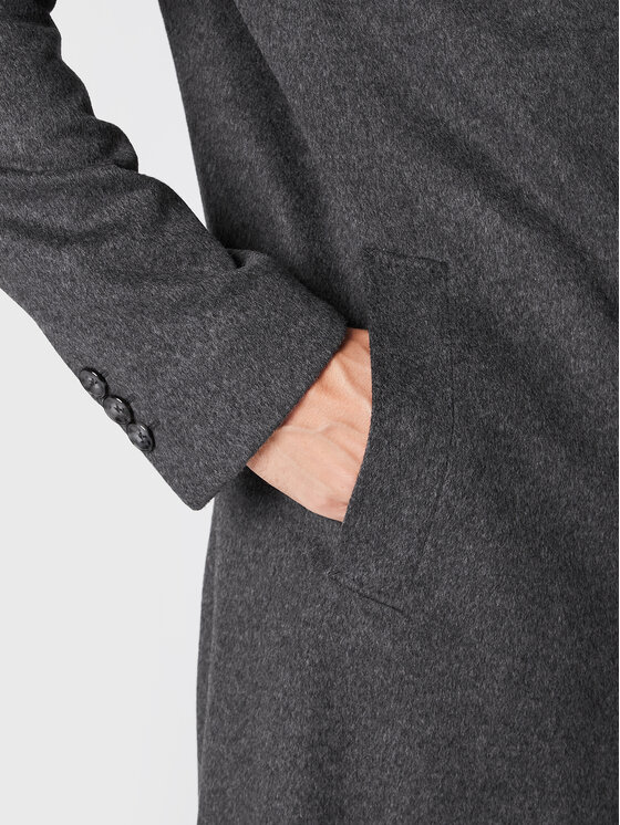 BOSS Boss Volneni plašč H-Hyde-224 50479756 Siva Slim Fit