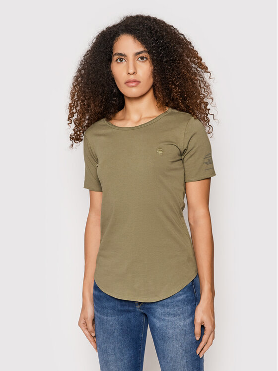 G-Star RAW Mysid Dip Slim T-Shirt Donna - Maglia Essenziale In Cotone