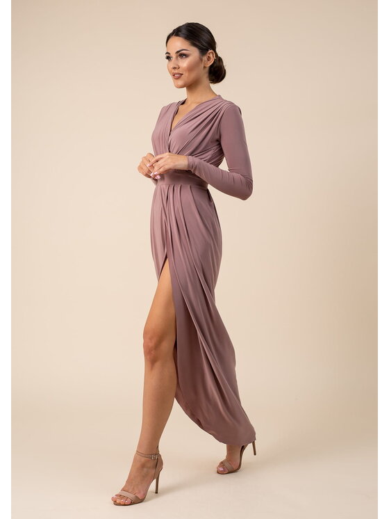 Aurora Aurora Sukienka wieczorowa Elen Cappuccino Beżowy Feminine Fit