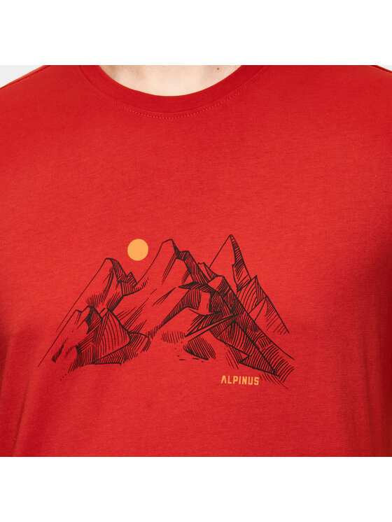 Alpinus Alpinus T-Shirt Patkhor Czerwony Regular Fit